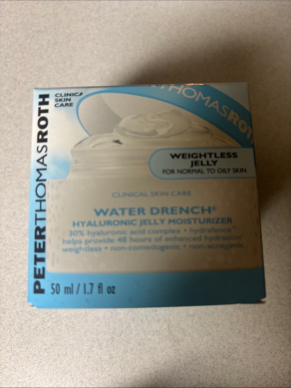 BNIB Peter Thomas Roth WATER DRENCH HYALURONIC JELLY MOISTURIZER 1.7oz